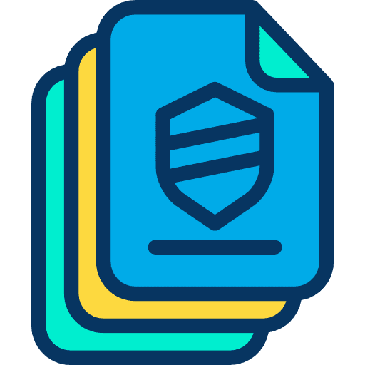 File archive protection shield icon