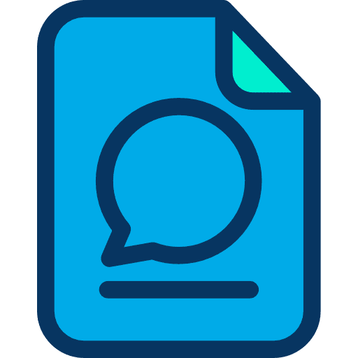 File document archive chat icon