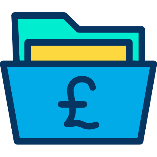 Folder office material data storage files and folders icon