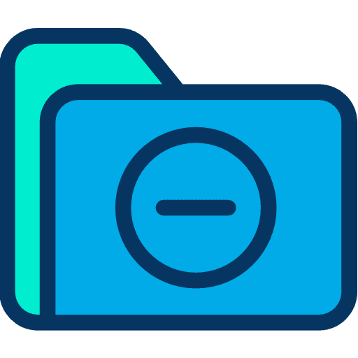 Folder remove interface folder icon