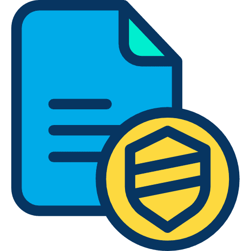 File shield protection check mark icon
