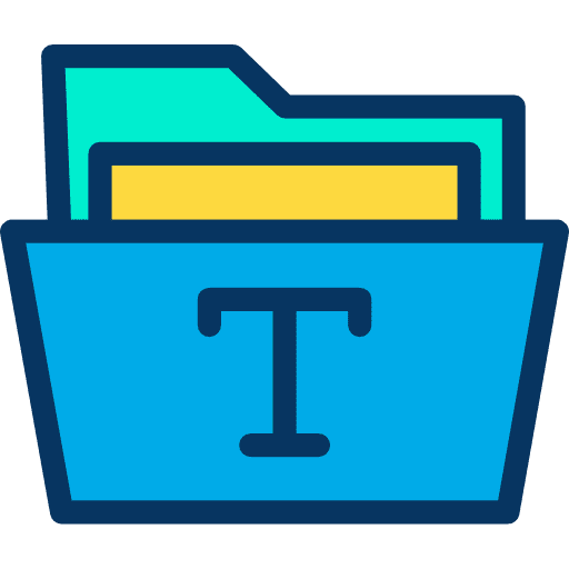 Folder text storage data storage icon