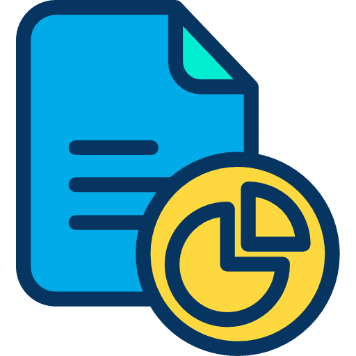 Analytics document file archive icon