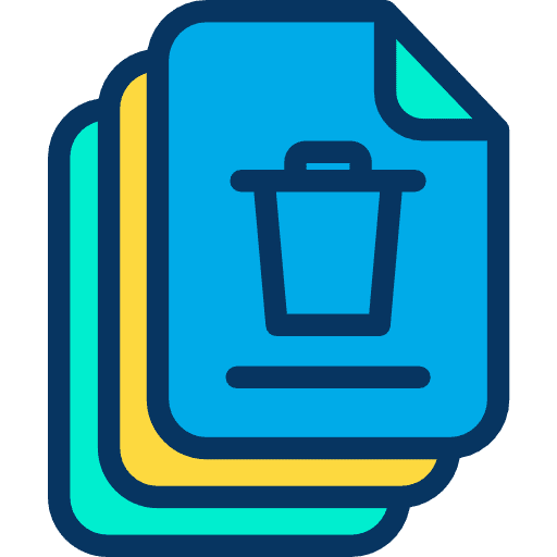 File delete files and folders file icon