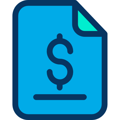 File document archive dollar icon