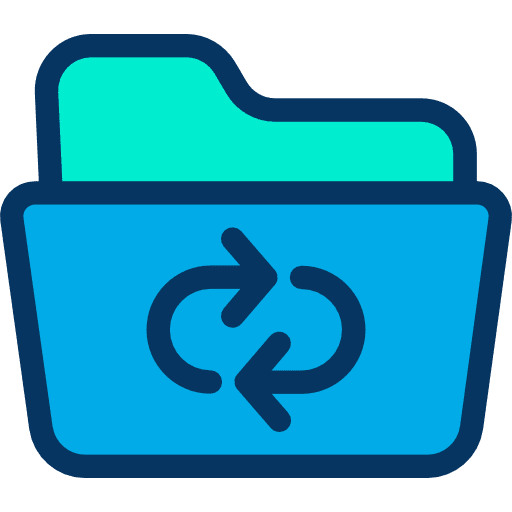 Folder folder files and folders synchronization icon