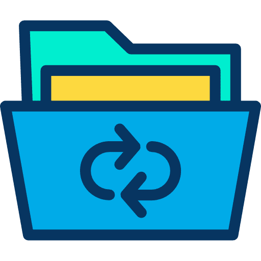 Folder synchronization electronics sync icon