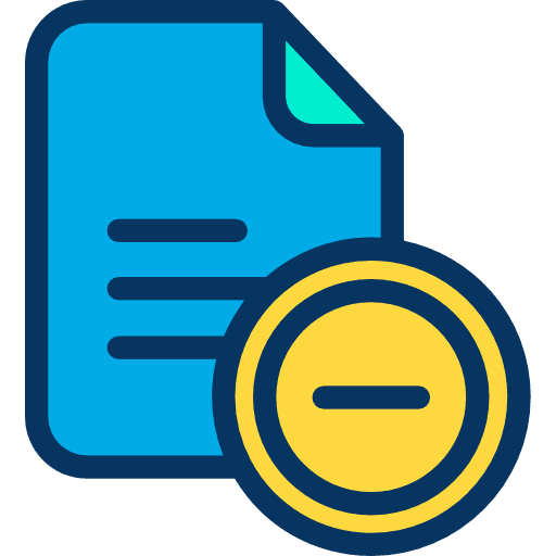 Remove archive files and folders document icon