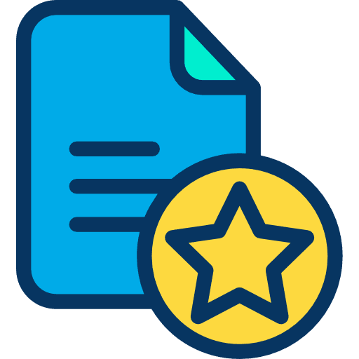 File interface files and folders favorite icon