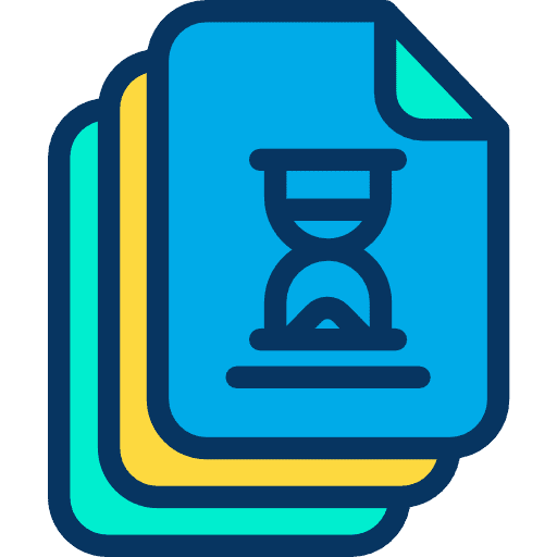 File document schedule time and date icon