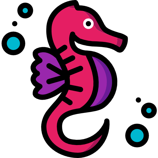 Seahorse sea life aquatic seahorse icon
