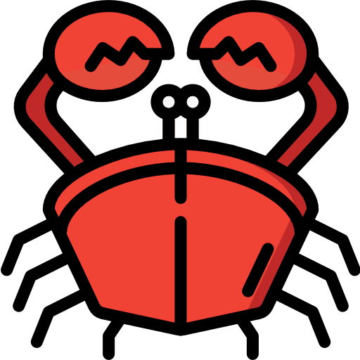 Crab aquarium crab sea food icon