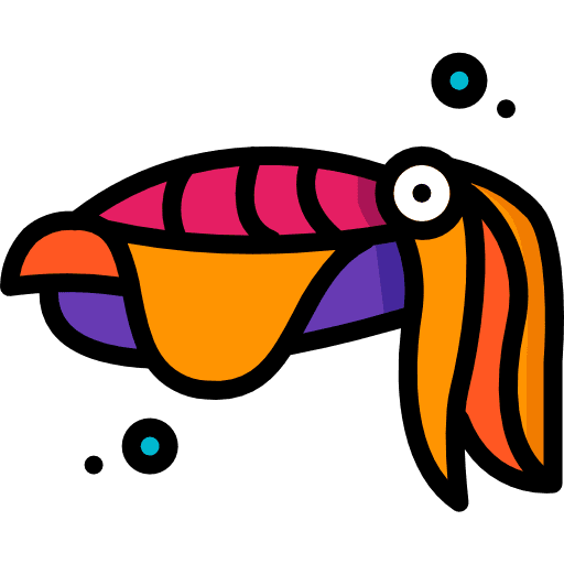 Cuttlefish animals sea life aquatic icon