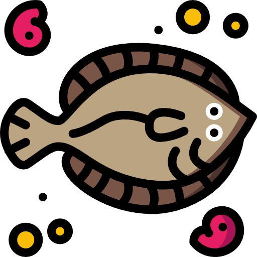 Flounder wildlife aquarium aquatic icon