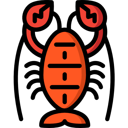 Lobster aquatic sea life animals icon