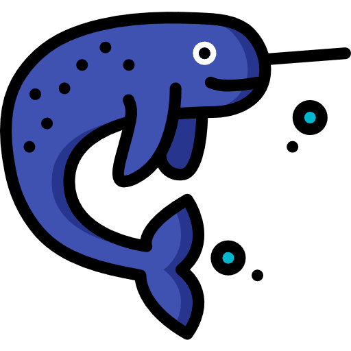 Narwhal sea life narwhal aquatic icon