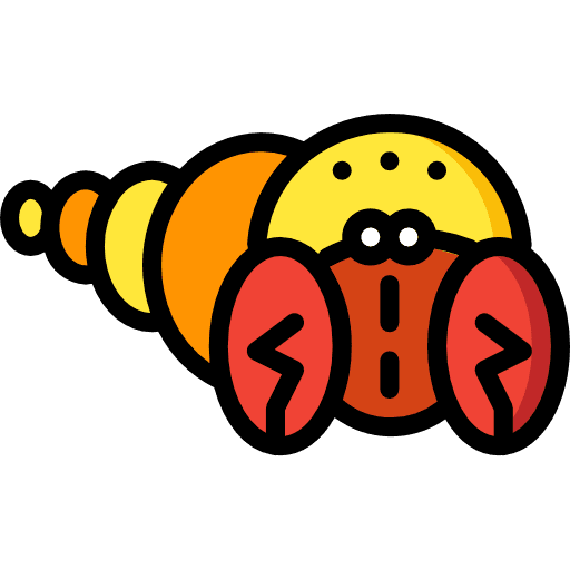 Hermit crab animals aquarium aquatic icon