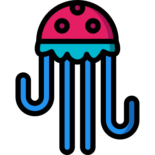 Jellyfish aquatic jellyfish sea life icon