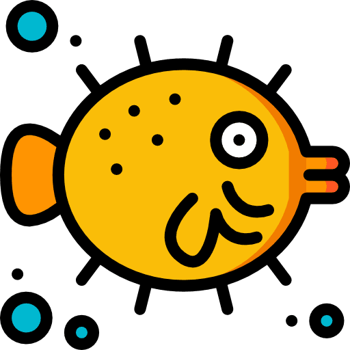Puffer fish sea life puffer fish aquatic icon