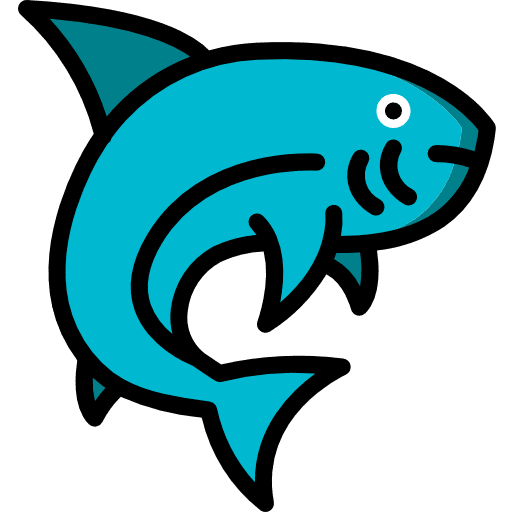 Shark aquatic aquarium sea life icon