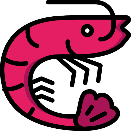 Shrimp seafood animals shrimp icon