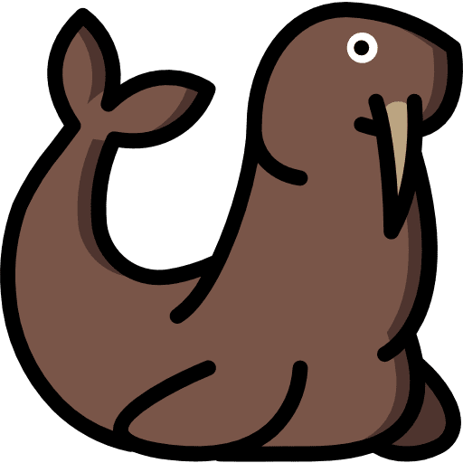 Walrus walrus animals zoo icon