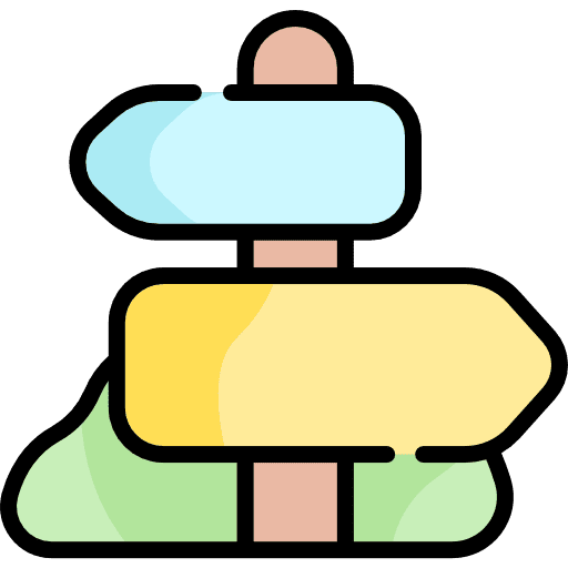 Indication arrows sign road icon