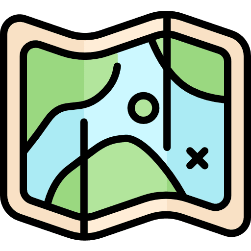 Map geography location position icon