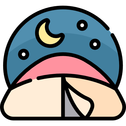 Camping camping tent moon outdoor icon