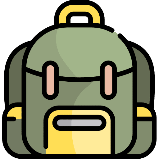 Backpack backpack camping baggage icon