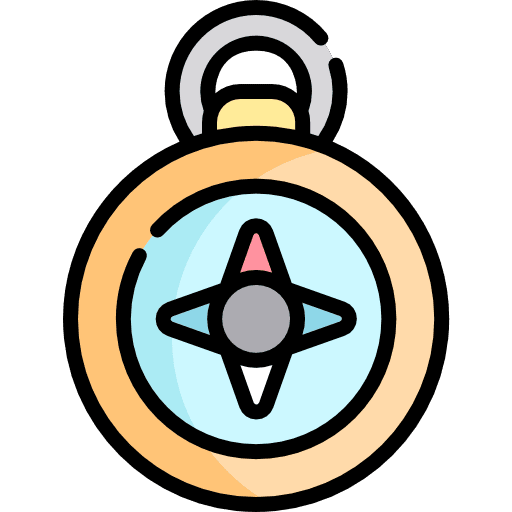 Compass location maps and location compass icon