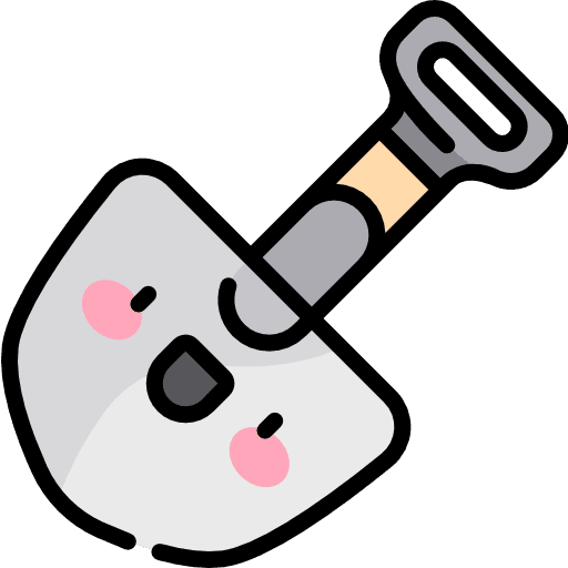 Shovel construction digging tool icon