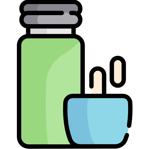 Thermo camping thermo flask icon