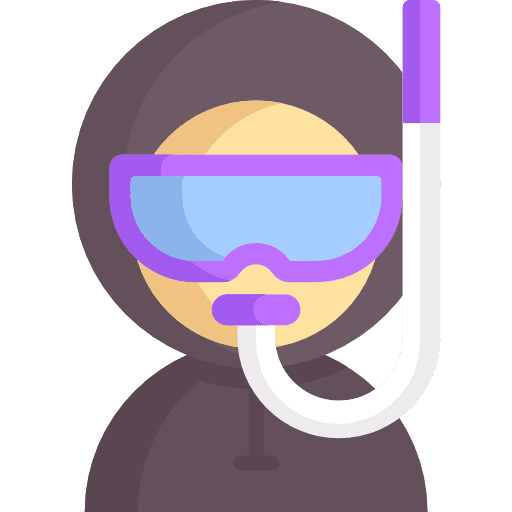 Scuba user underwater athletic icon