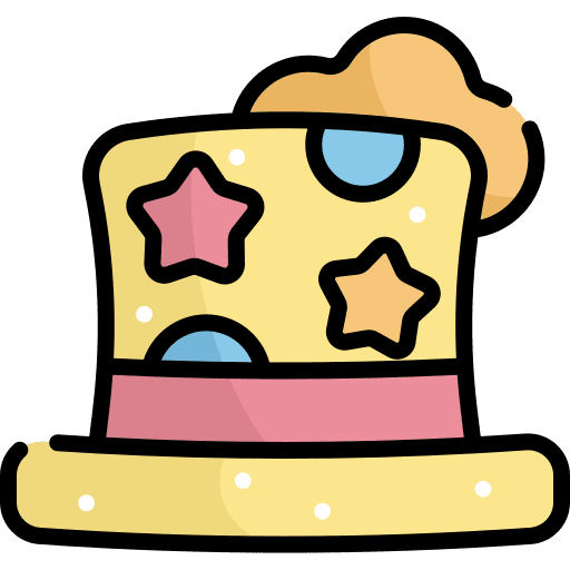 Hat stars hat costume icon