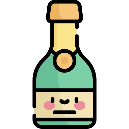 Champagne beverage anniversary champagne icon