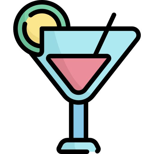 Cocktail beverage glass alcoholic drink icon