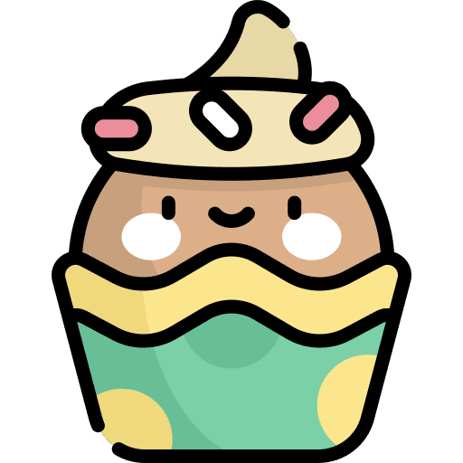Cupcake baked sweet food icon