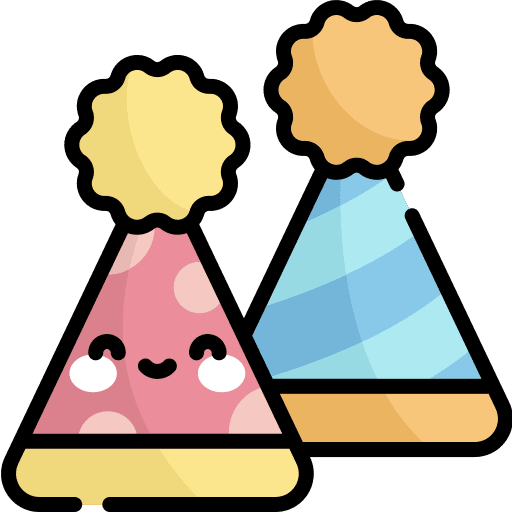 Hat birthday celebration fun icon