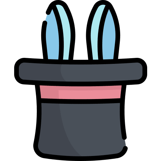 Magic entertainment bunny animal icon
