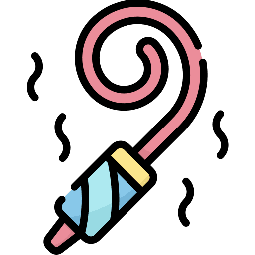 Blower party birthday and party fun icon