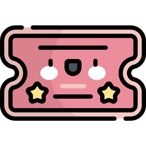Ticket enter star entrance icon
