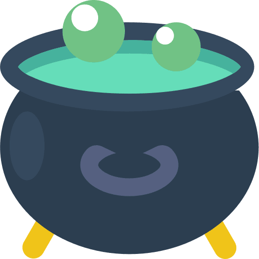 Cauldron witch halloween cauldron icon
