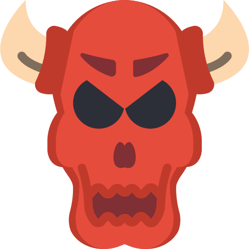 Devil scary horror terror icon
