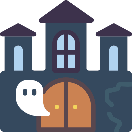 Haunted house spooky halloween phantom icon