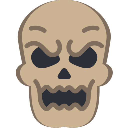Skull fear horror scary icon
