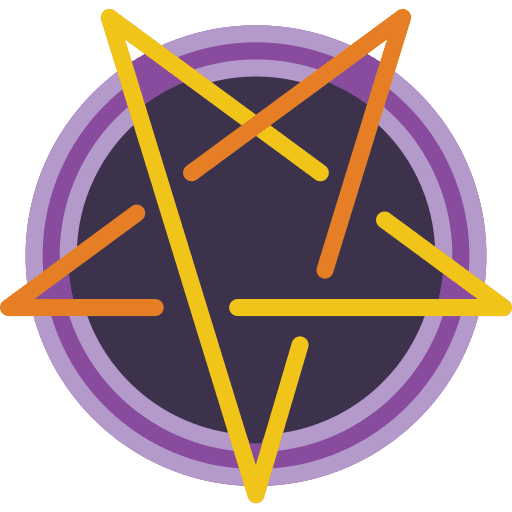 Star pentagon pentangle satan halloween icon