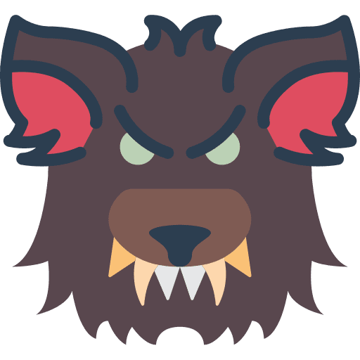 Werewolf scary animals werewolf icon
