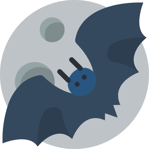 Bat halloween bat terror icon