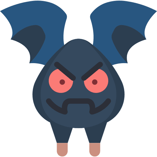 Bat scary bat halloween icon